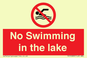 No Swimming in the lake